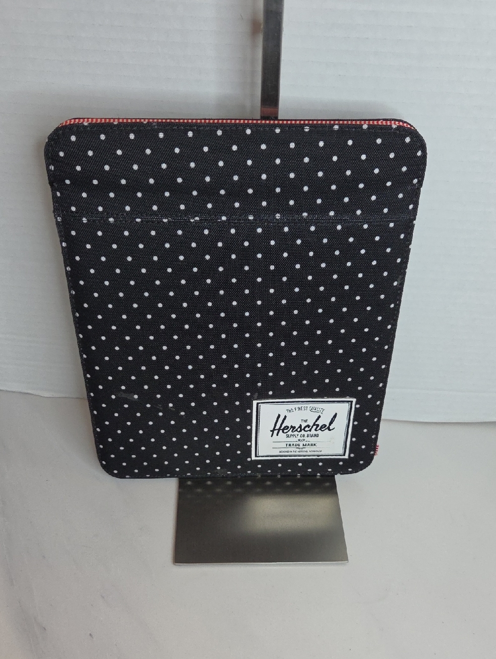 Herschel Supply Company Black Polka Dot Tablet Sleeve with White Dots